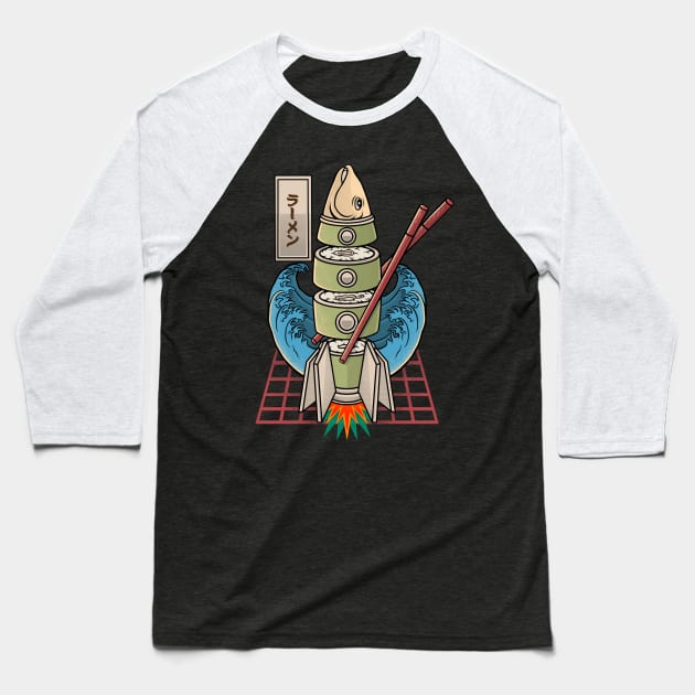 roket sushi retro Baseball T-Shirt by terror machine std